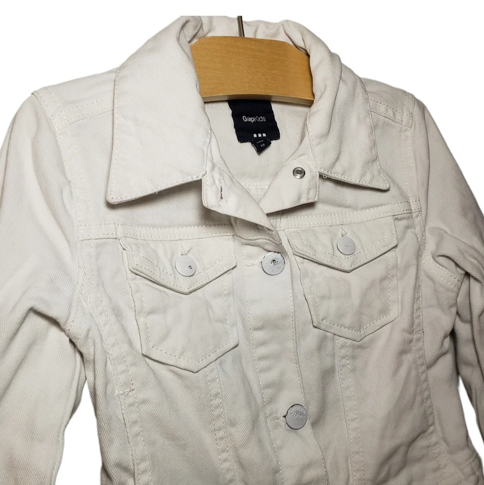 Gap Kids XS White Denim Jean Jacket